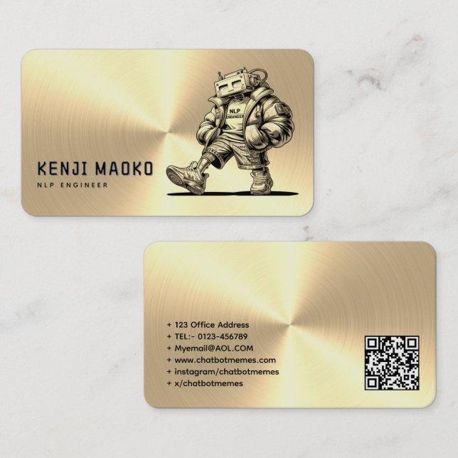Tarjeta De Visita Ingeniero de IA conversacional de desarrollador de (Anverso / Reverso)