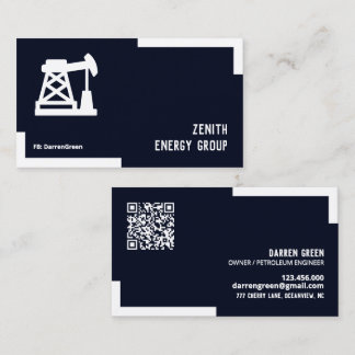 Tarjeta De Visita Ingeniero de Petróleo y Gas QR