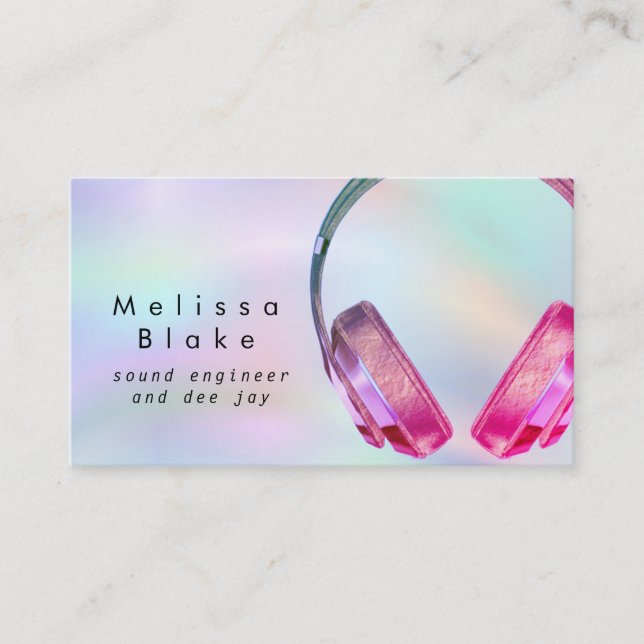 Tarjeta De Visita ingeniero de sonido dee jay (Anverso)