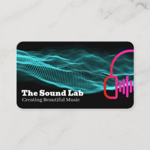 Tarjeta De Visita Ingeniero de sonido Música Auriculares