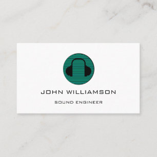 Tarjeta De Visita Ingeniero de sonido personalizado Ingeniería de au