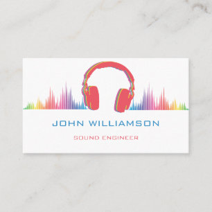Tarjeta De Visita Ingeniero de sonido personalizado Ingeniería de au