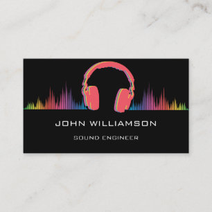 Tarjeta De Visita Ingeniero de sonido personalizado Ingeniería de au