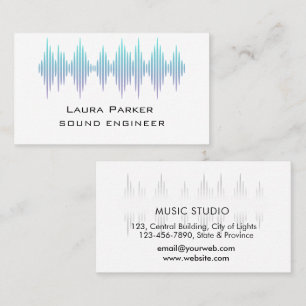 Tarjeta De Visita Ingeniero de sonido profesional estudio de música 