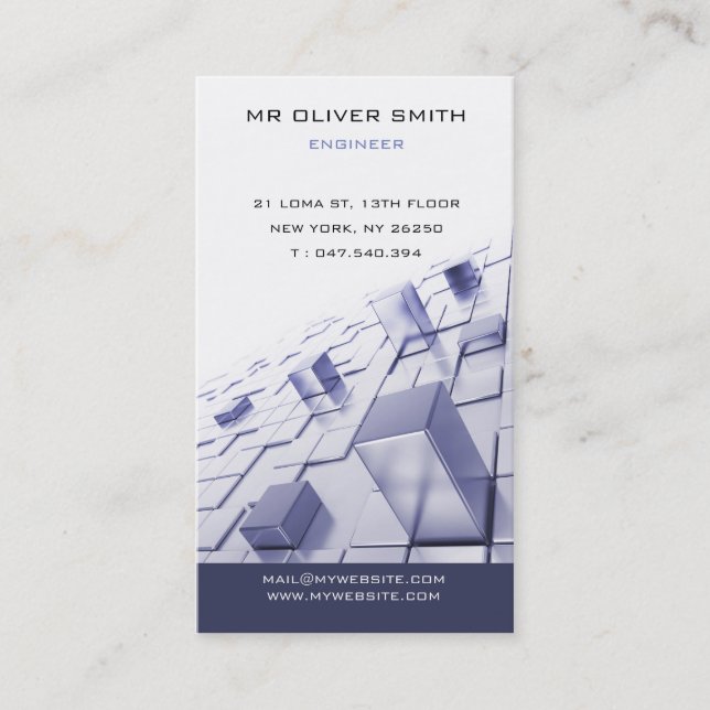 Tarjeta de visita ingeniero edificio BTP (Anverso)