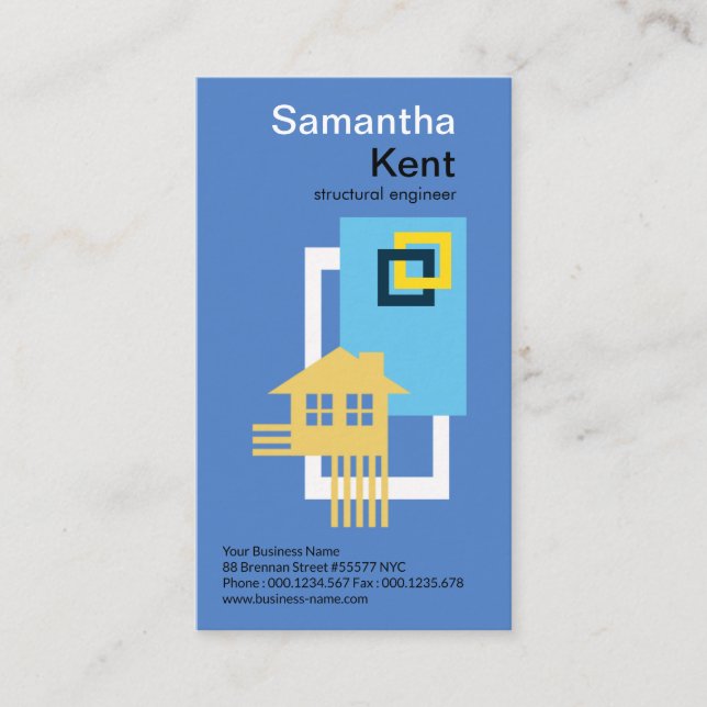 Tarjeta De Visita Ingeniero estructural del Rebar simple de los (Anverso)