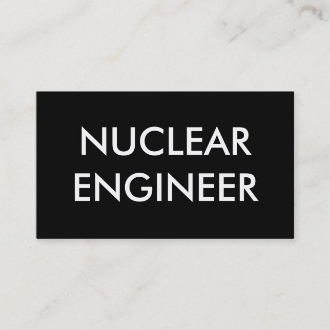 Tarjeta De Visita ingeniero nuclear (Anverso)