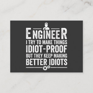 Tarjeta De Visita Ingeniero que intento hacer las cosas a prueba de 