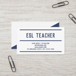 Tarjeta De Visita inglés ESL