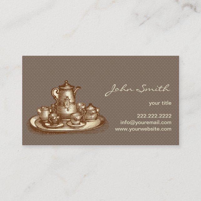 Tarjeta de visita inglesa de las antigüedades del (Anverso)