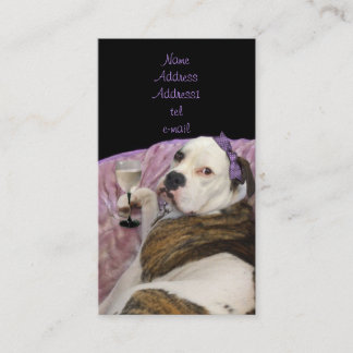tarjeta de visita inglesa del bulldogge del olde
