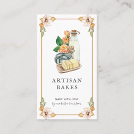 Tarjeta De Visita Ingredientes De Cocina De Hormigón Panadería Baker