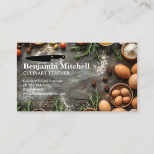 Tarjeta De Visita Ingredientes de cocina   Huevos   Knife