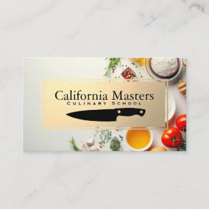 Tarjeta De Visita Ingredientes de cocina Kitchen Knife