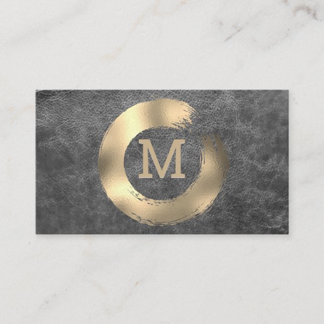 Tarjeta De Visita Inicial | Cinta circular de Relieve metalizado dor (Anverso)