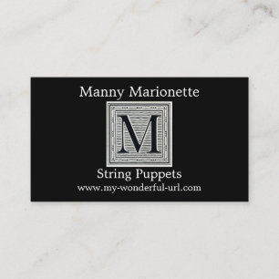 Tarjeta De Visita Inicial de Woodblock del grabar en madera de la