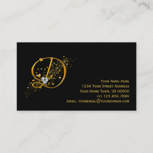 Tarjeta de visita inicial del oro y de los