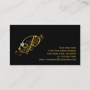 Tarjeta de visita inicial del oro y de los