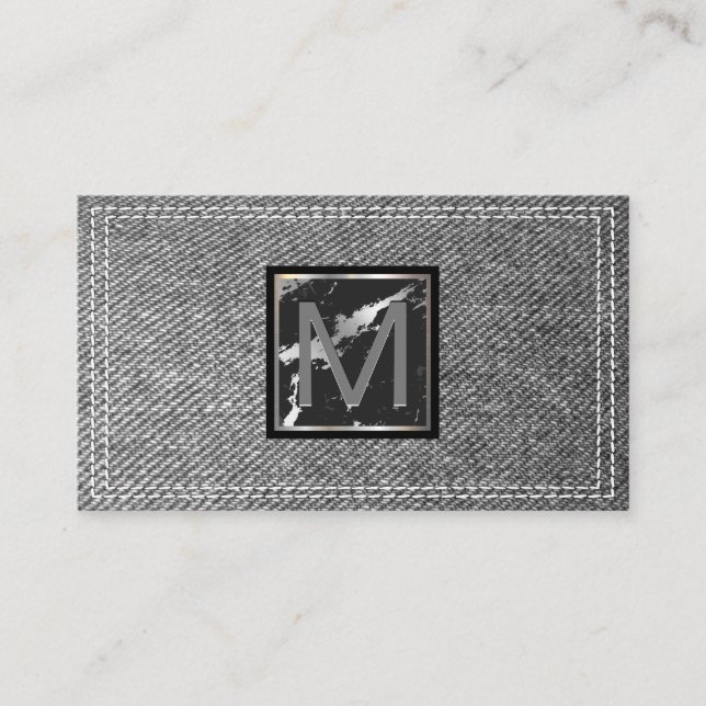 Tarjeta De Visita Inicial | Denim con doble puntito (Anverso)