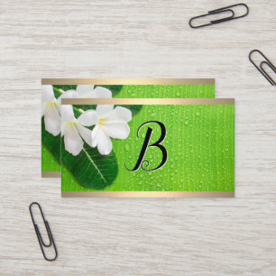 Tarjeta De Visita Inicial   Flores de hojas