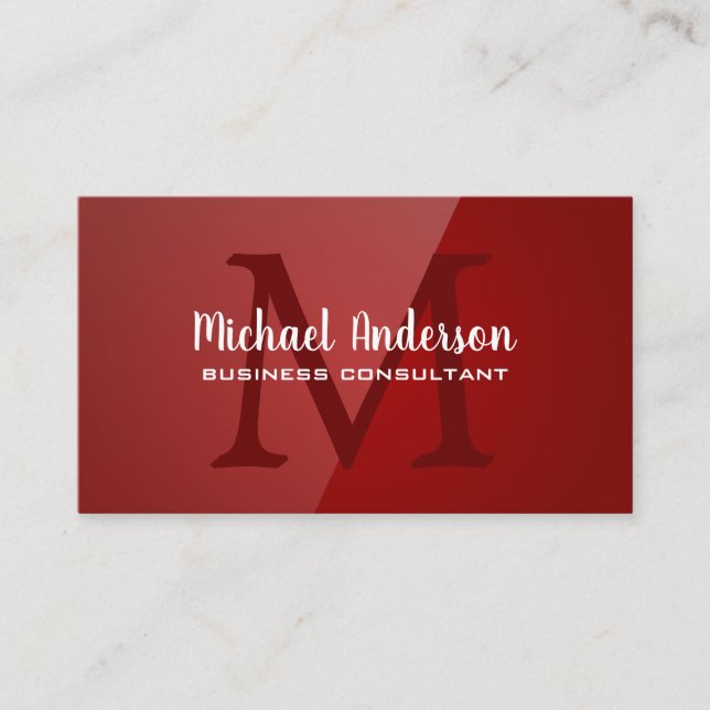 Tarjeta De Visita Inicial | Fondo Glosa Rojo (Anverso)