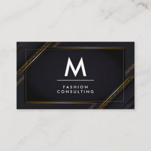 Tarjeta De Visita Inicial   Fondo Gold Black Lux