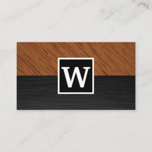 Tarjeta De Visita Inicial   Textura metálica de madera
