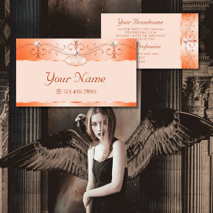 Tarjeta De Visita Iniciales de Joyas Esparkling Ornate de Luxe Glam