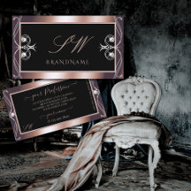 Iniciales de joyas lujosas Rosas negras Gold Spark