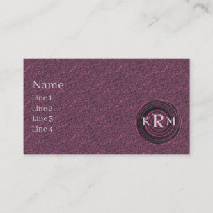 Tarjeta De Visita Iniciales de monograma con diseño de remolinos de