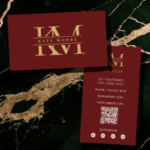 Iniciales de Monograma Modernas Profesionales Rojo