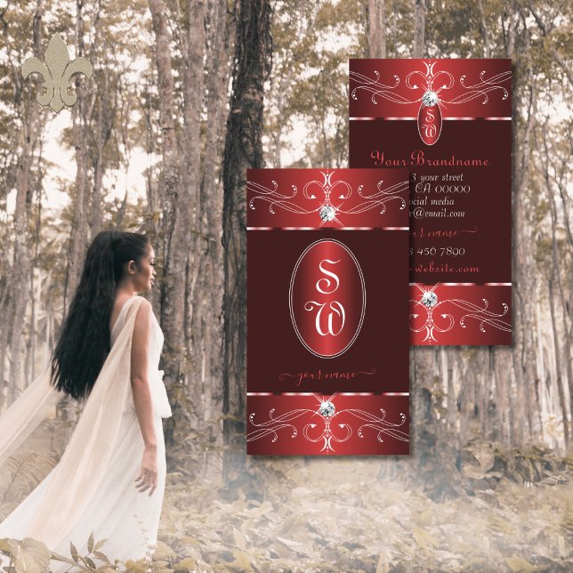 Tarjeta De Visita Iniciales de Ornamentos Nobles de Ornato de Borgoñ (Subido por el creador)