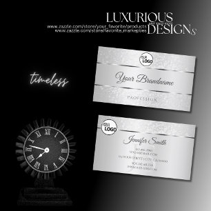 Tarjeta De Visita Iniciales del logotipo del Purpurina suave de colo