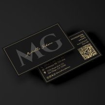 Iniciales Mínimas Negras Script Profesional