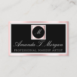 Tarjeta De Visita Iniciales Monograma Planificador de eventos Blanco