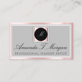 Tarjeta De Visita Iniciales Monograma Planificador de eventos Pink F