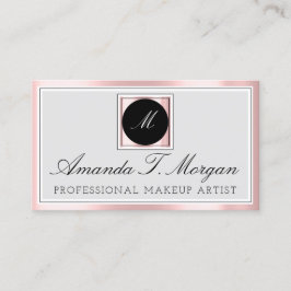 Tarjeta De Visita Iniciales Monograma Planificador de eventos Pink F