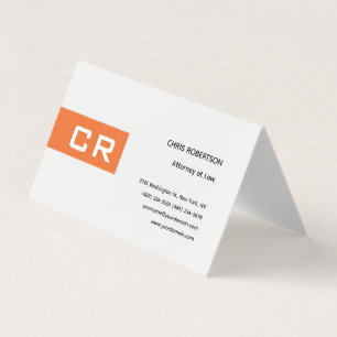 Tarjeta De Visita Iniciales Monogramado Personalizado Moderno Minima