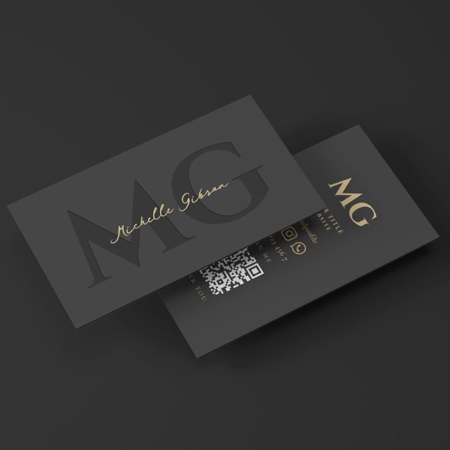 Tarjeta De Visita Iniciales Profesionales de Social Media Marketing (Initials Professional Social Media Marketing Business Card
)