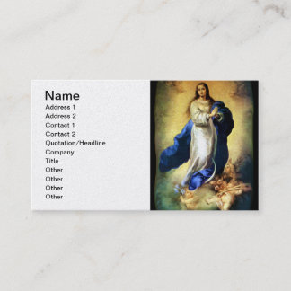 Tarjeta De Visita Inmaculada Concepción del Virgen María - Murillo
