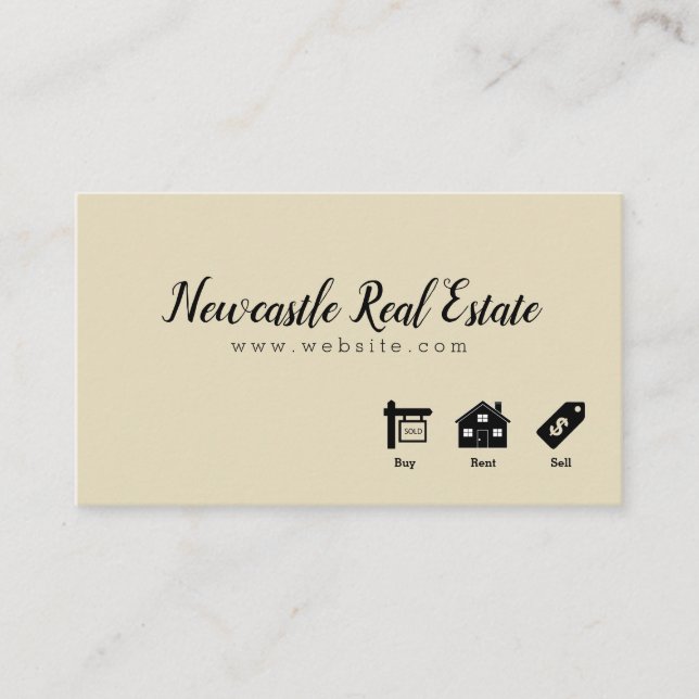 Tarjeta de visita inmobiliaria (Anverso)