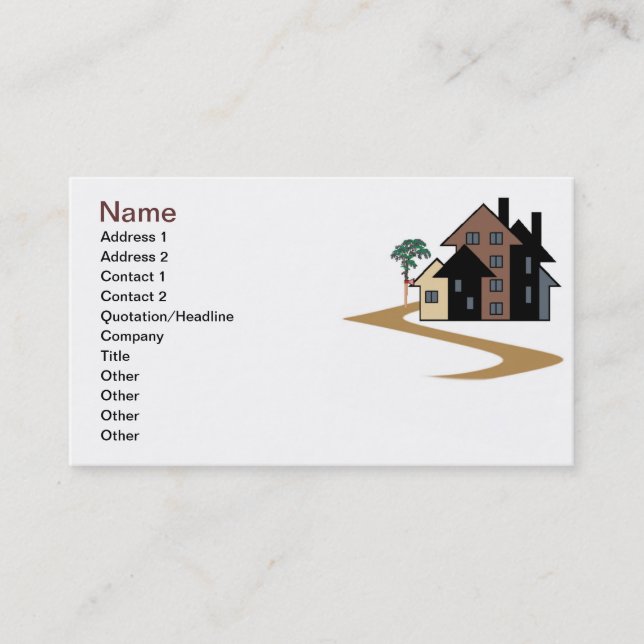 Tarjeta de visita inmobiliaria (Anverso)