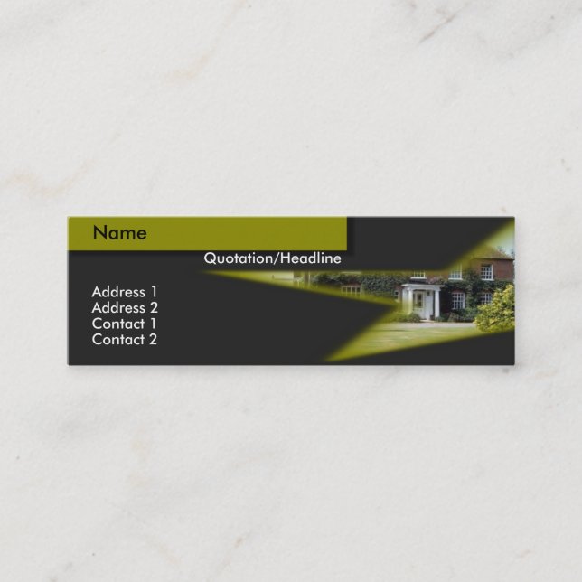 Tarjeta de visita inmobiliaria (Anverso)