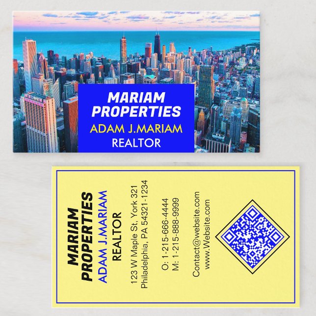 Tarjeta De Visita Inmobiliaria comercial QR Visiting (Realtor) (Business Card for Realtors)