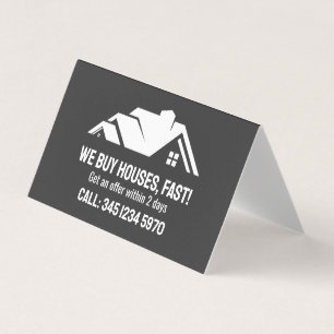 Tarjeta De Visita 🏘️ Inmobiliaria Compramos Casas QR Folladas