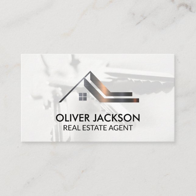 Tarjeta De Visita Inmobiliaria Metalizado | Residencial | Claves (Anverso)