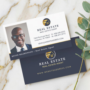Tarjeta De Visita Inmobiliaria Profesional Diseño de foto horizont