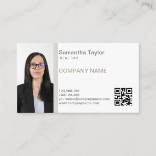 Tarjeta De Visita Inmobiliaria Profesional Insertar o Añadir Foto QR