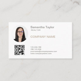 Tarjeta De Visita Inmobiliaria Profesional Insertar o Añadir Foto QR