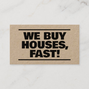 Tarjeta De Visita Inmobiliaria que compramos casas QR Kraft